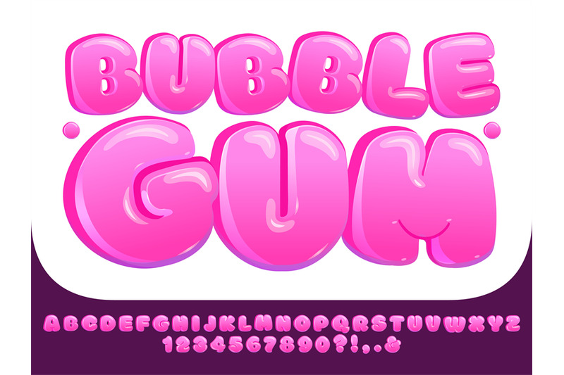 bubble-gum-font-sweet-pink-chubby-letters-glossy-lollipop-candy-numb