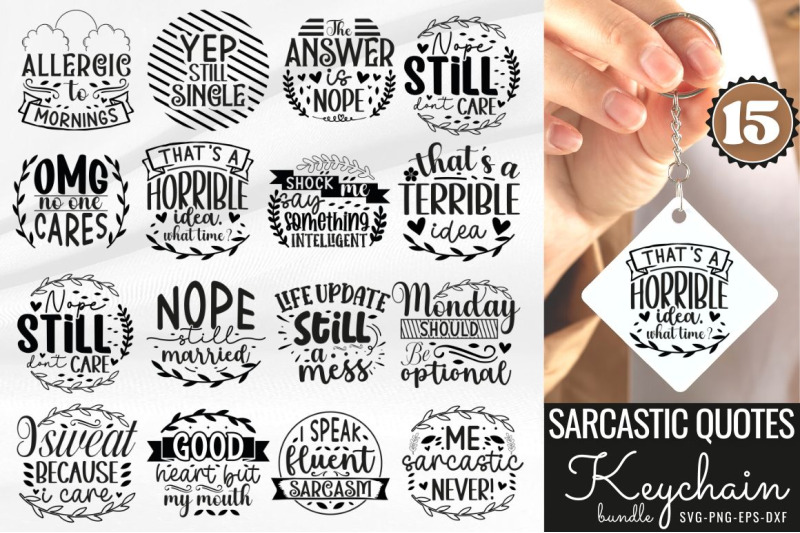 sarcastic-quotes-keychain-bundle