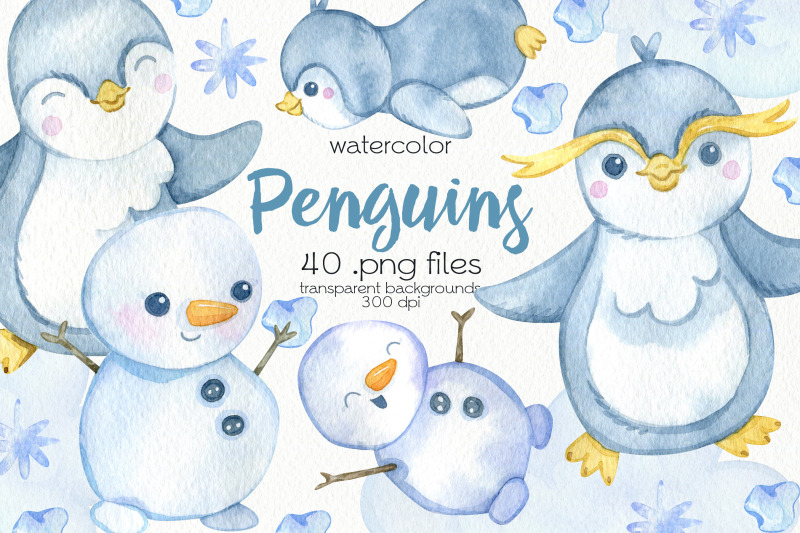 watercolor-penguins-clipart-png-files
