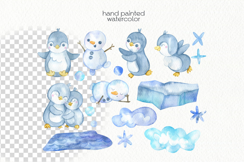 watercolor-penguins-clipart-png-files
