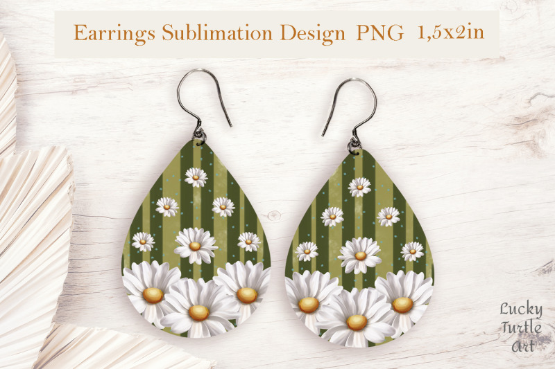 daisies-teardrop-sublimation-earrings-design