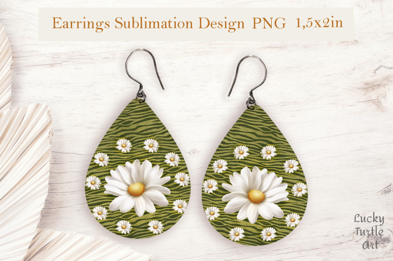 daisies-teardrop-sublimation-earrings-design-bundle