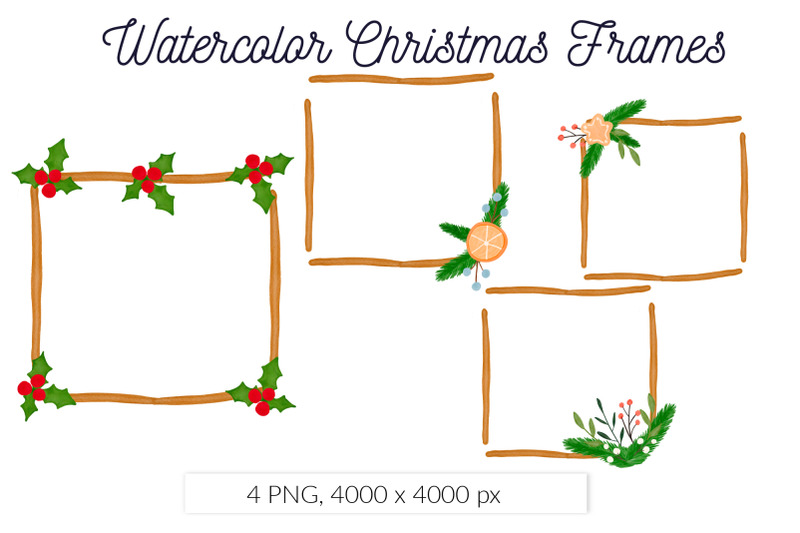 watercolor-christmas-wooden-frame-sublimation-png