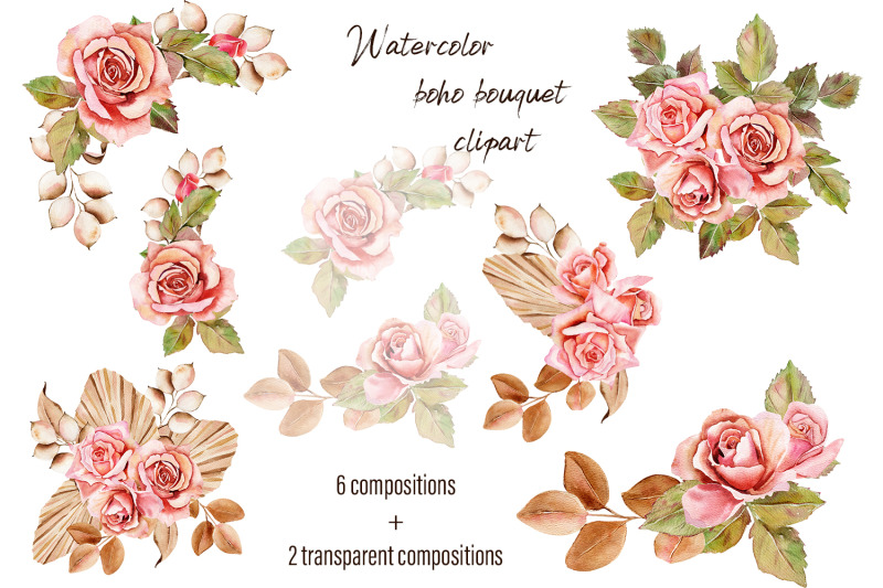 pink-roses-watercolor-flower-clipart