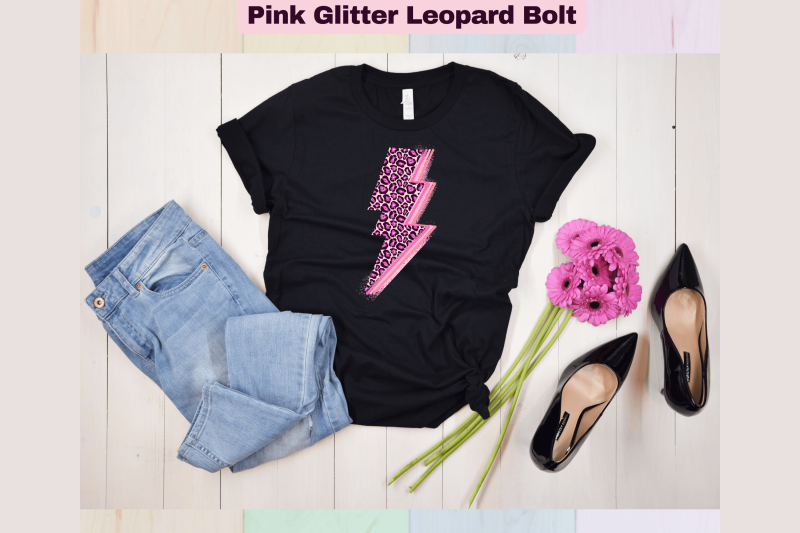 pink-glitter-leopard-lightning-bolt