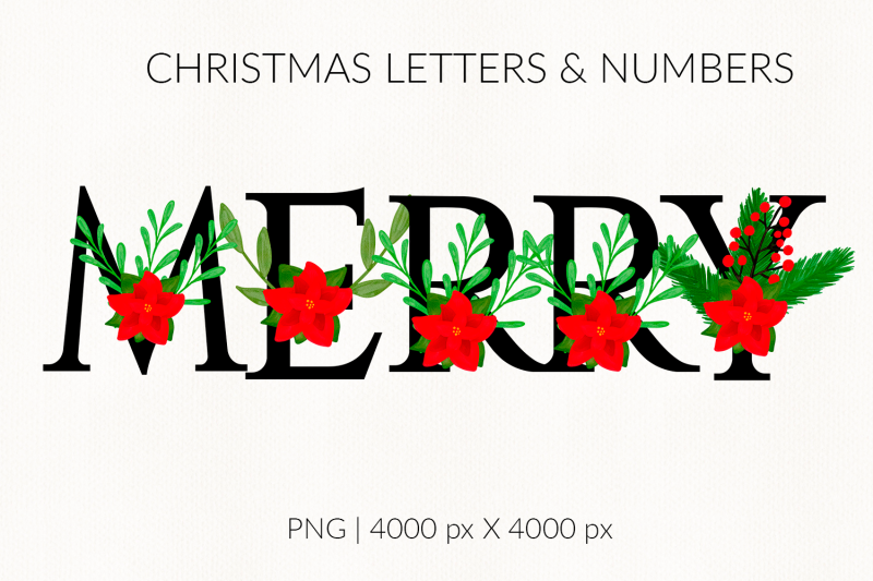 poinsettia-watercolor-christmas-letters-wreath-alphabet