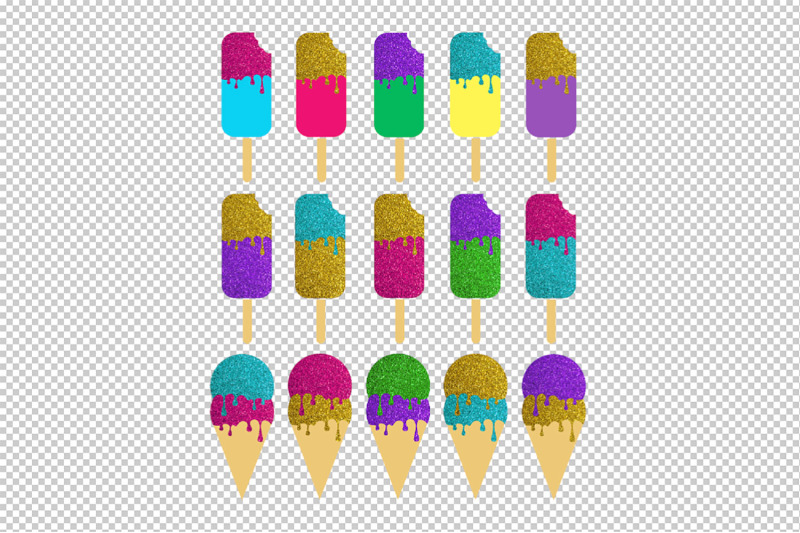glitter-ice-cream-cones-and-popsicles