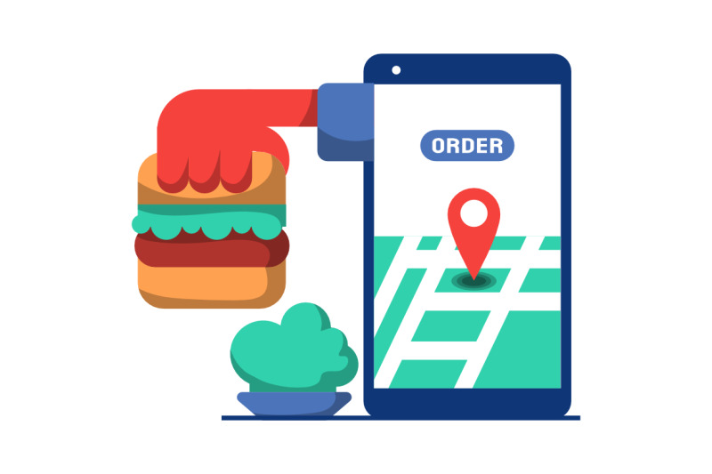 order-online-advertising-flat-illustration
