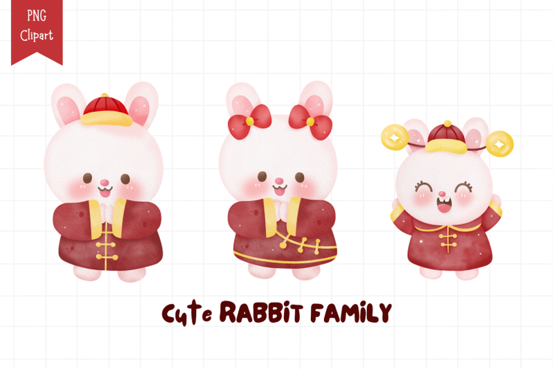 chinese-new-year-clipart-cute-rabbit-watercolour-bunny