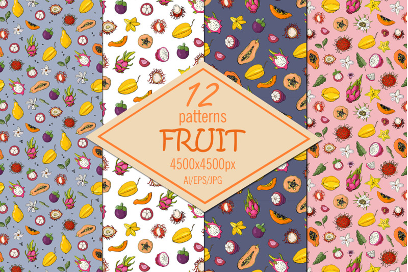 fruit-seamless-patterns