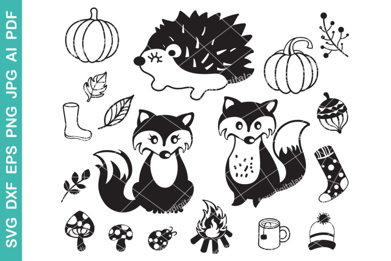 thanksgiving-autumn-svg-pumpkin-svg-hedgehog-svg-fox-svg