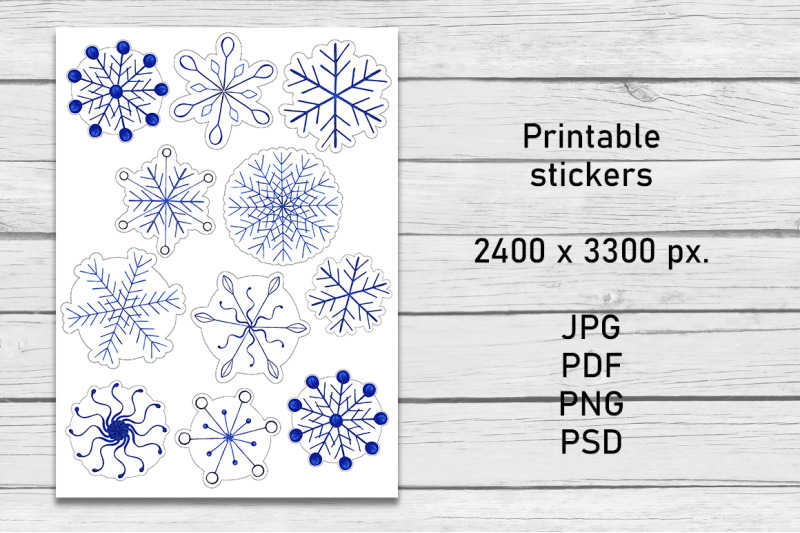 christmas-snowflake-stickers-pack-bundle