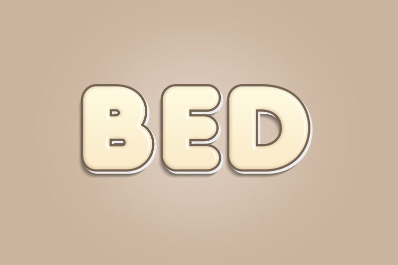 bed-3d-text-effect-psd