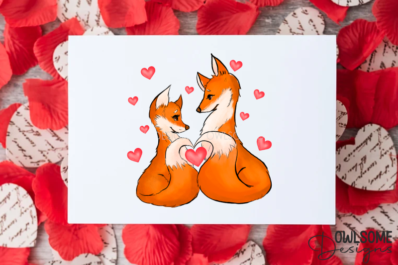 valentine-039-s-day-fox-couple-png-design