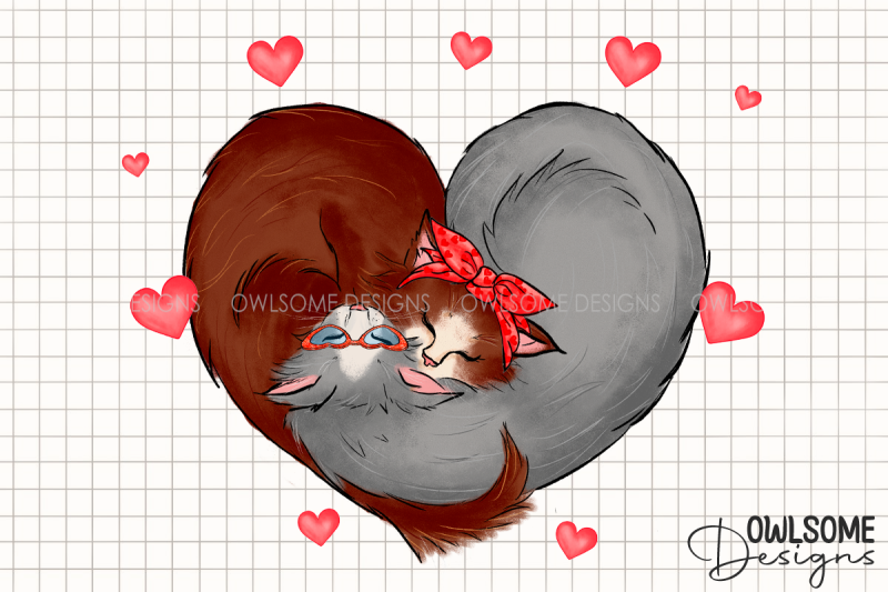 valentine-039-s-day-cat-couple-love-png-design