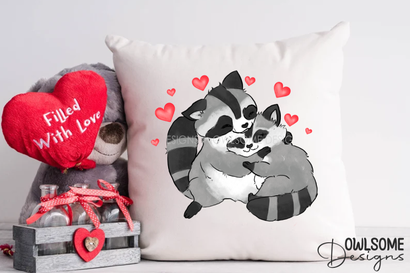 valentine-039-s-day-raccoon-couple-png-design