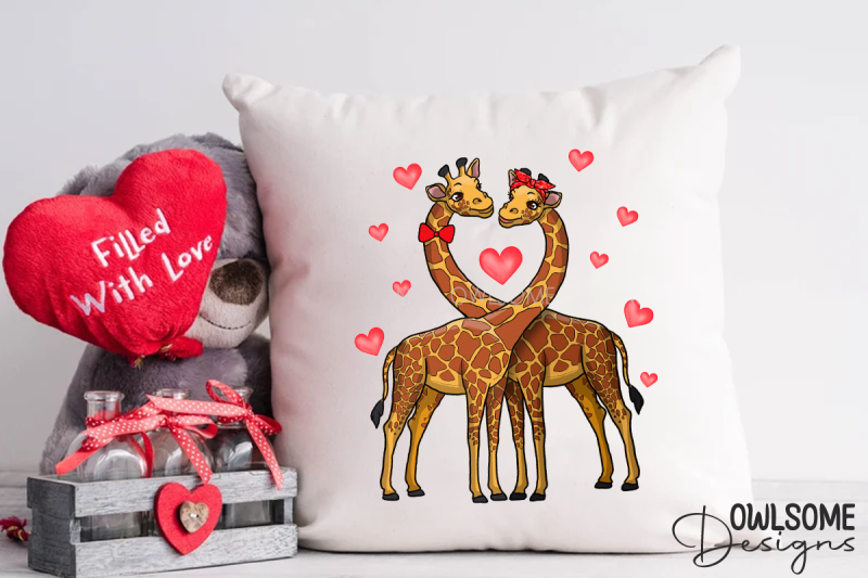 valentine-039-s-day-giraffes-couple-png-design