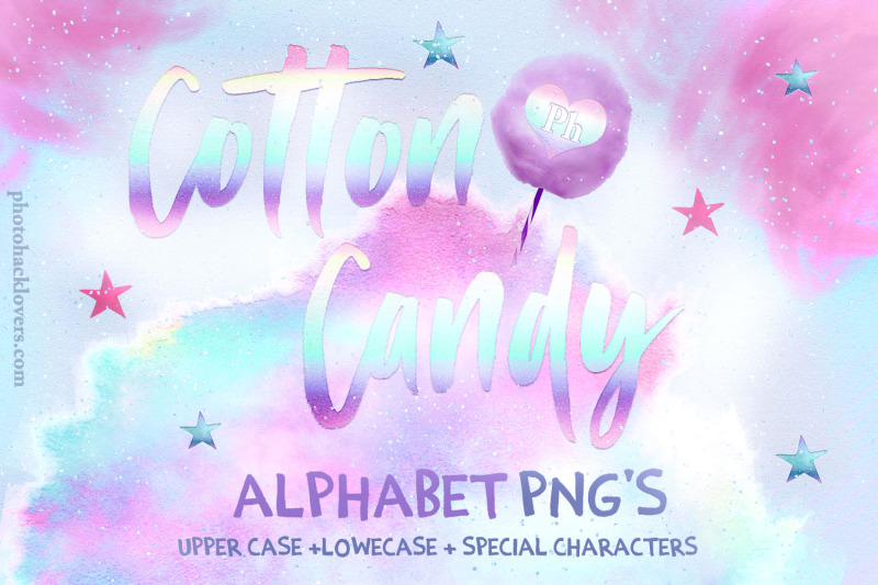 cotton-candy-alphabet-clipart