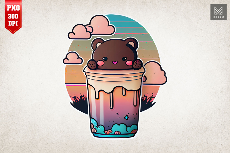 cute-brown-bear-amp-cocoa-milkshake