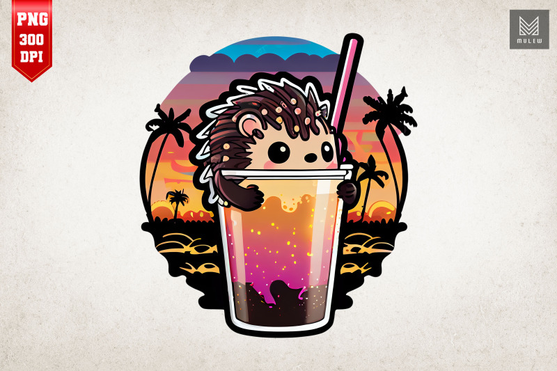 cute-hedgehog-amp-soft-drink