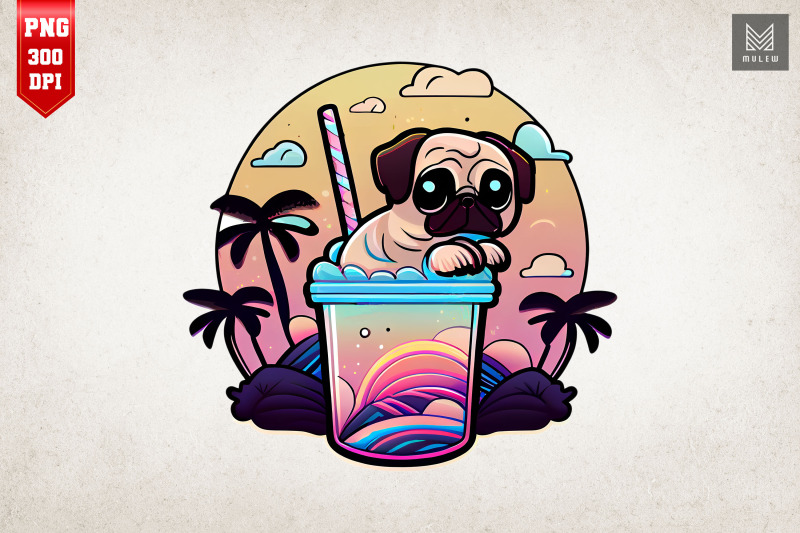 cute-pug-amp-soft-drink