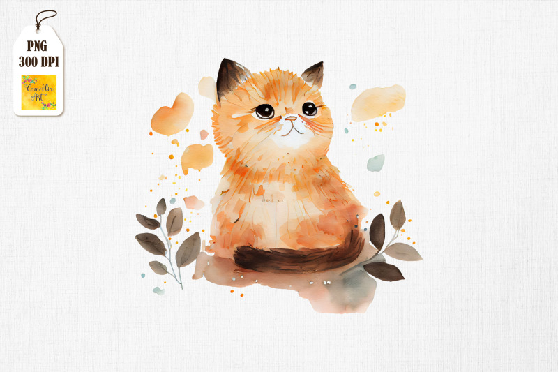 cute-watercolor-cat-art