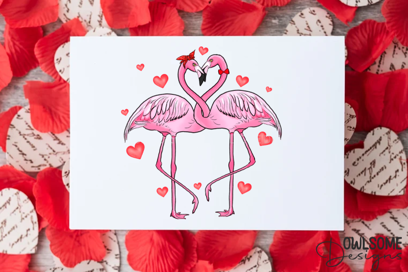 valentine-039-s-day-flamingo-couple-love-png-design