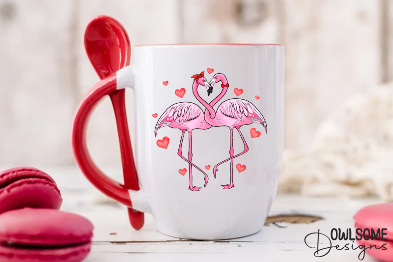 valentine-039-s-day-flamingo-couple-love-png-design