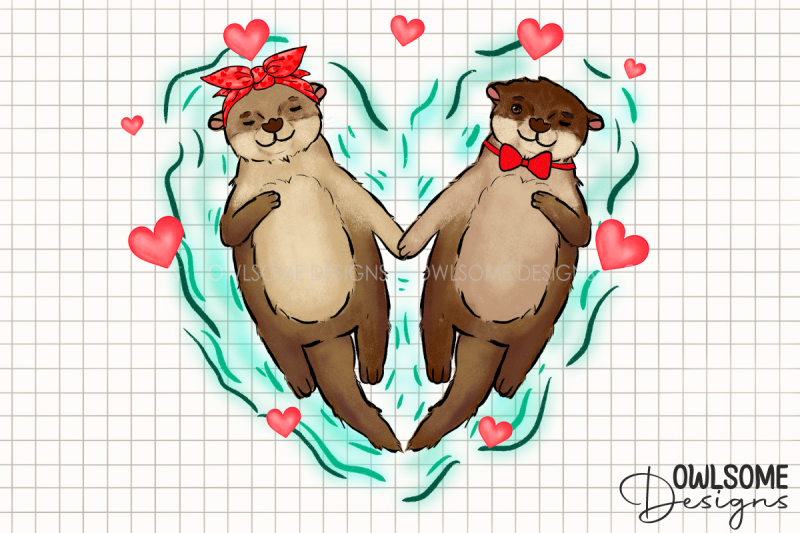 valentine-039-s-day-otter-couple-love