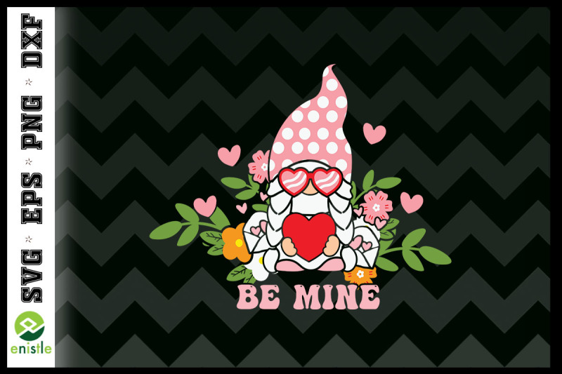 be-mine-gnome-floral-valentine