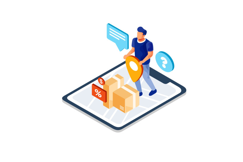 isometric-online-delivery-tracking-application-illustration