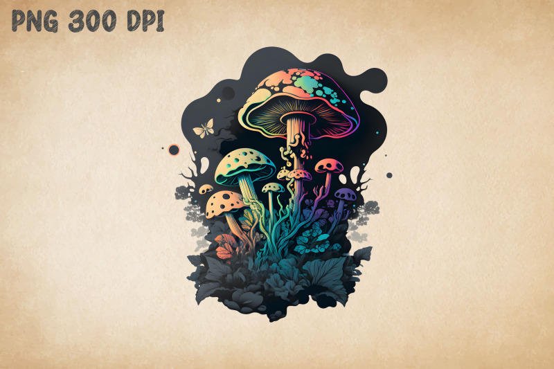 hippie-colorful-mushroom-art