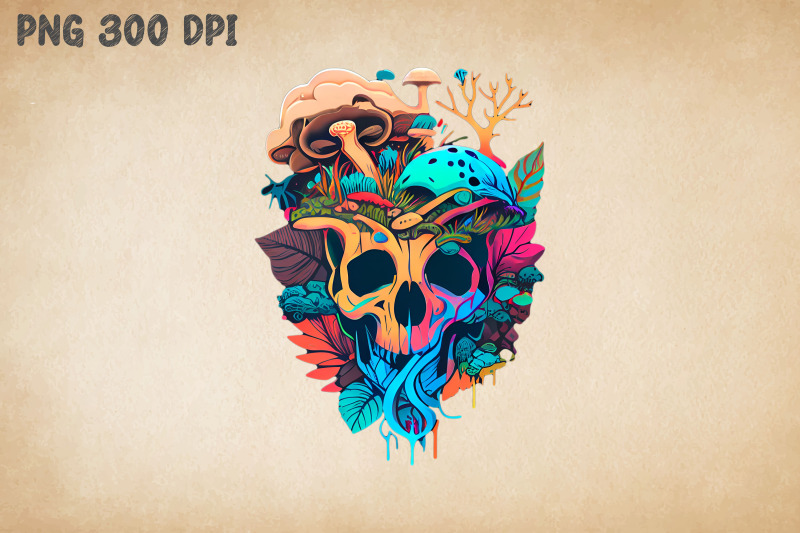 hippie-psychedelic-mushroom-amp-skull-4