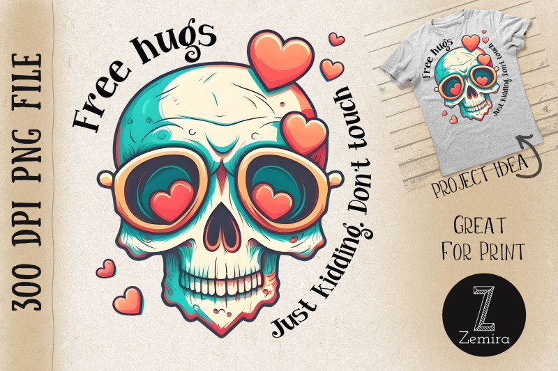 free-hugs-just-kidding-valentine-skull