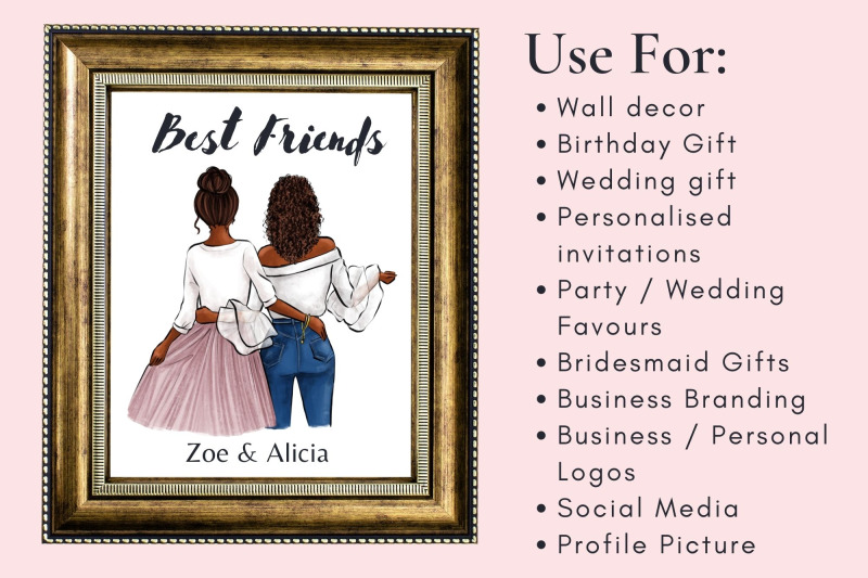 best-friends-1-customisable-fashion-clipart-png