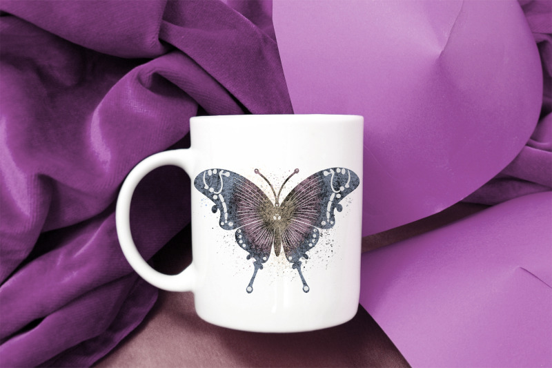 gothic-butterfly-sublimation-design-png