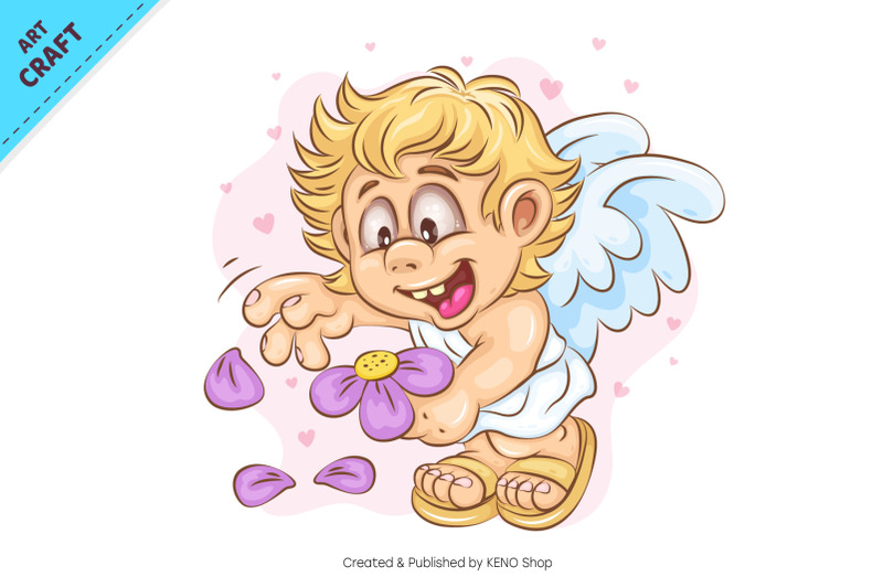 cartoon-cupid-and-flower-clipart