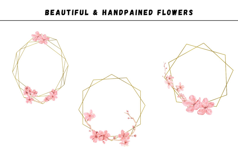 gold-frames-with-cherry-blossom