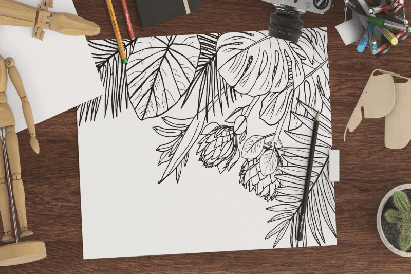 tropics-coloring-pages