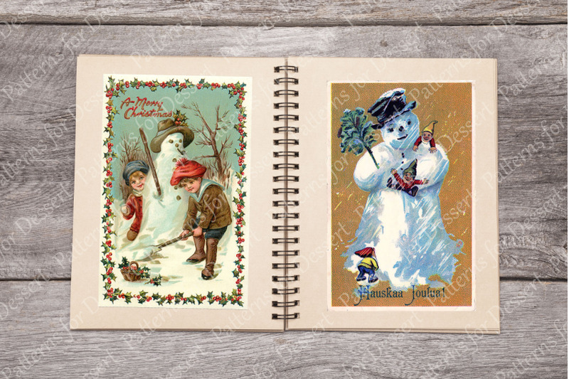 vintage-snowmen-christmas-amp-new-year-039-s-cards