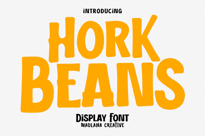 hork-beans-handwritten-font