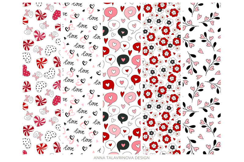 valentines-day-monochrome-seamless-pattern-pack