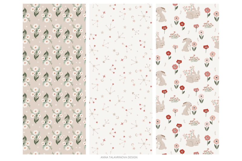 floral-boho-spring-neutral-digital-paper-pack-seamless-pattern