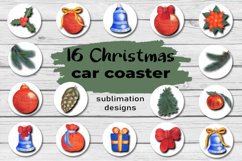 christmas-car-coaster-sublimation-design-bundle