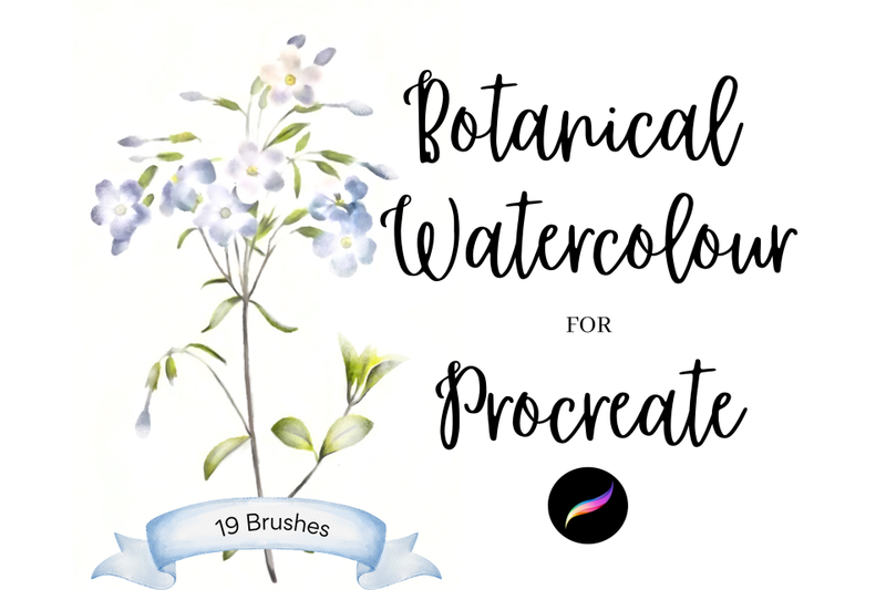botanical-watercolour-for-procreate-x-19-brushes