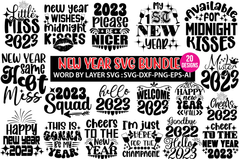 new-year-svg-bundle
