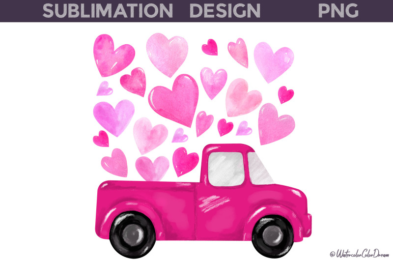 pink-truck-valentine-sublimation