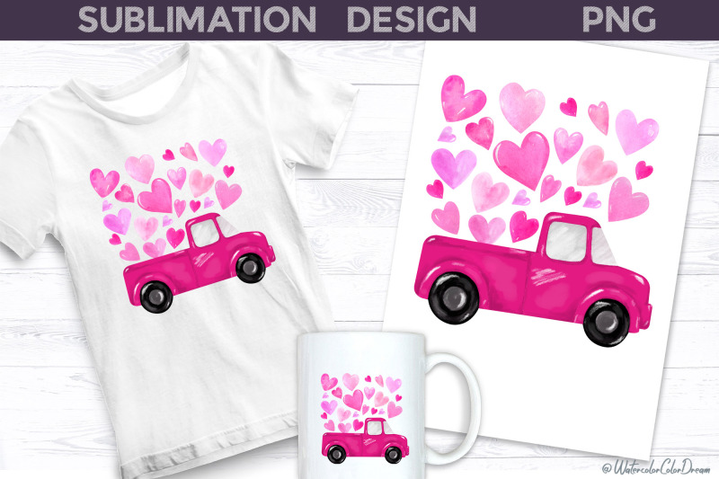 pink-truck-valentine-sublimation