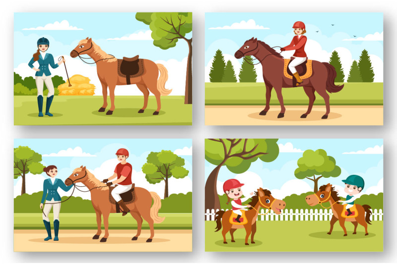 13-equestrian-sport-horse-trainer-illustration