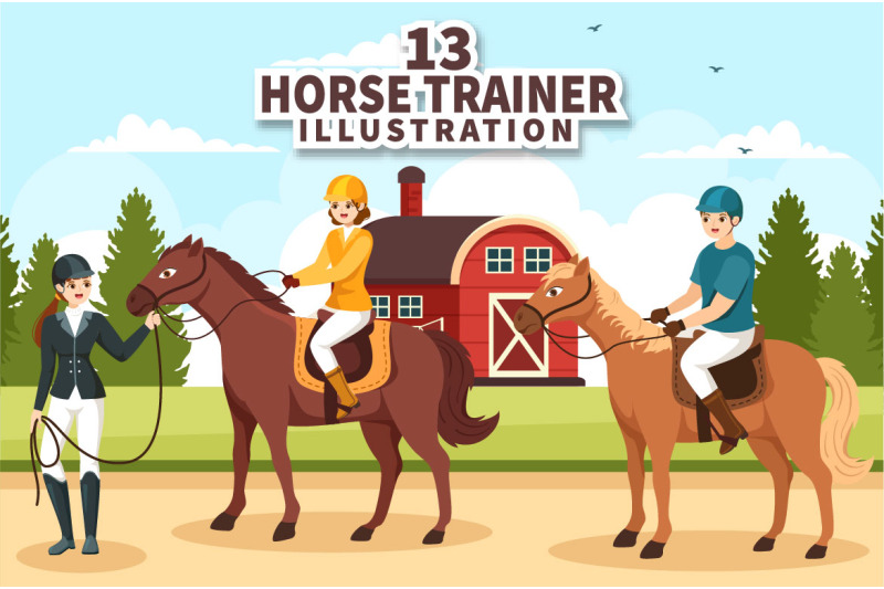 13-equestrian-sport-horse-trainer-illustration